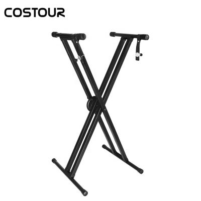 China Metal double tube keyboard stand (assembly) for sale