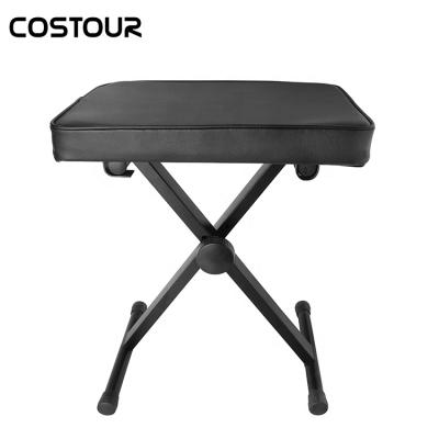 China Metal+sponge Fashion Piano Seats Square Folding Stool , Adjustable Piano Stool for sale