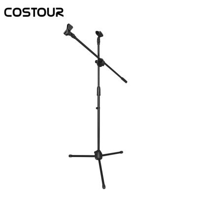 China Professional Performance Universal Metal Iron Microphone Stand Vertical Stage Microphone for sale