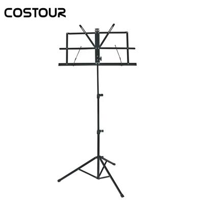 China Portable Adjustable Metal Music Stand With Bag For Instrumental Performance for sale