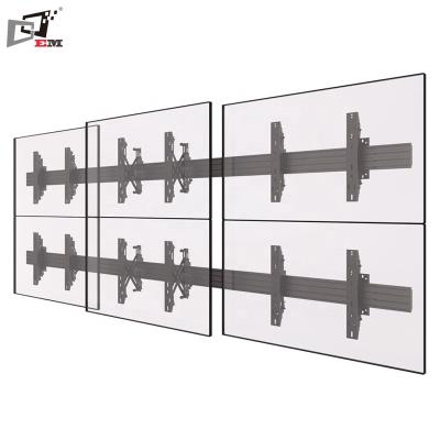 China Adjustable Aluminum And Steel Construction Multi Screens Eliminate TV Shelf Wall Mount For Six TVs for sale