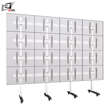 China 4x4 Aluminum Popular Seamless Splicing Single Shelf TV Rack With Aluminum Column for sale