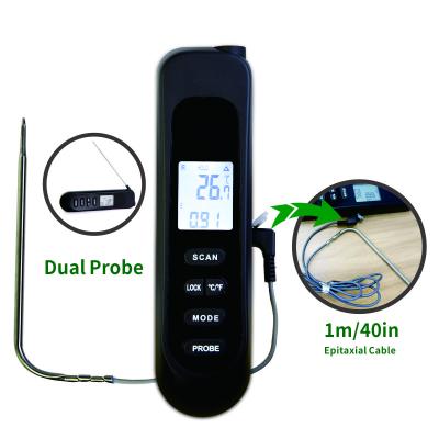 China Widely Household Digital Infrared Thermometer with Large LCD Screen Backlit Folding Cooking Food Grill Barbecue Digital Meat Thermometer for sale