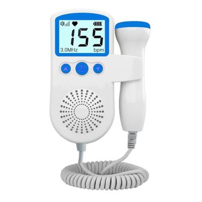 China Large LCD Screen LCD Screen Pocket Plastic Baby Fetal Heartbeat Doppler Monitor Pregnancy For Home for sale