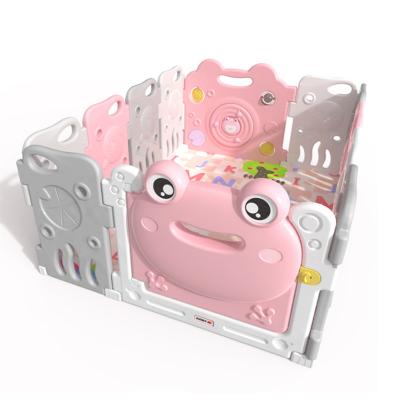 China New Easy Pink Baby Playpen Colorful Assembly Playpen For Kids 12 Panel Safety Play Center Yard Home Indoor Outdoor for sale