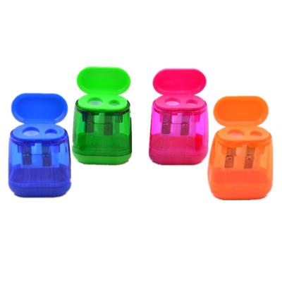 China School Desk Two Hole Plastic Pencil Sharpener for sale