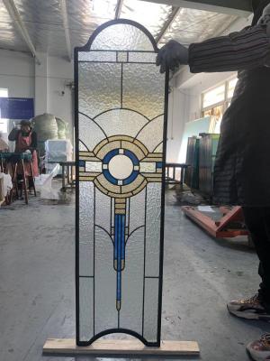 Cina Inserzione di vetro colorata su ordinazione della porta per le porte di legno con patina che caming in vendita