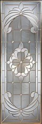 China 62in 31in Decorative Leaded Glass Coloured Glass Window Zinc Patina for sale