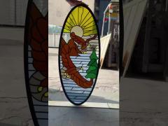Customized Front Door Glass Panel with Wrought Iron Design – Made for American Entry Doors