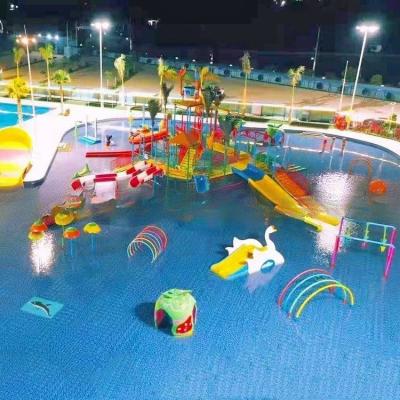 China Colourful Funny Water Amusement Park Equipment Interactive Water Park For Kids for sale