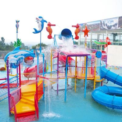 China Verbleibsbeständig Splash-Wasser-Spielplatz Heiß-DIP Galvanisierung mit Eimer zu verkaufen