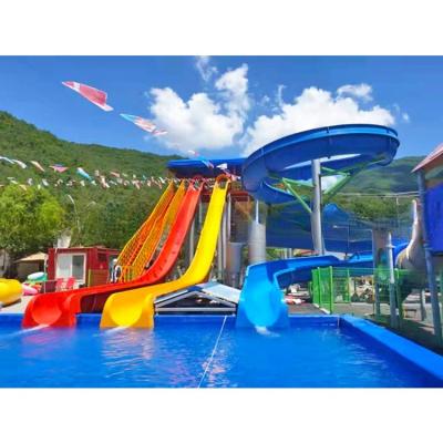 China Amusement Park Fiberglass Open Water Slide Tube for sale