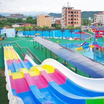 China Comfortable Amazing Holiday World Water Slides Rainbow Wavy Water Slide for sale