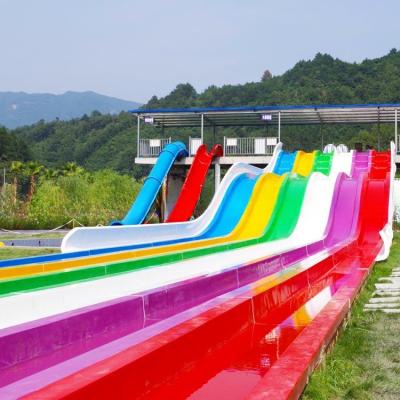 China Length 65m/Lane Water Racing Slide Multi Lanes Low Maintenance for sale