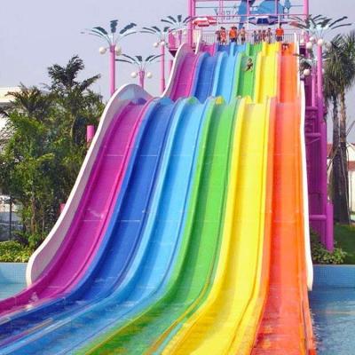 China 42m Length Rainbow Water Slide Water Park Equipment OEM/ODM Available for sale