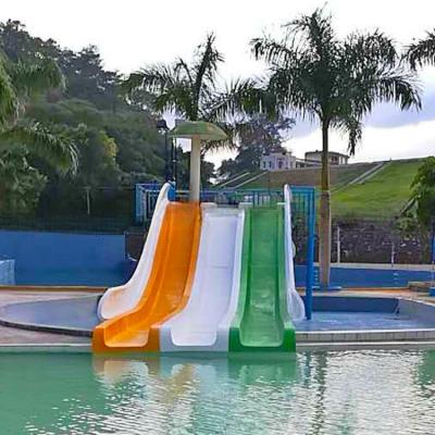 China Sturdy Structure Small Public Water Slides Custom Pool Water Slides OEM for sale