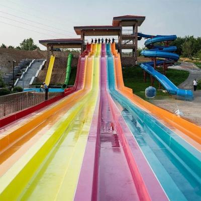 China Multi Lane Rainbow Water Slide Fiberglass Customized Size 180 Guests/Hr for sale