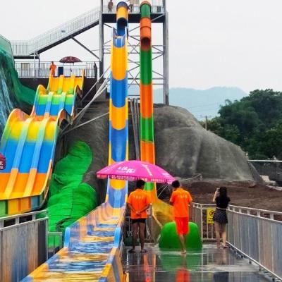 China High Speed Resort Water Slide Parque aquático Piscina Slide 65m 60m comprimento à venda