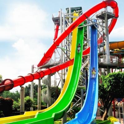 China Glasvezel Aqua World High Speed Water Slides Freefall Water Slide OEM beschikbaar Te koop