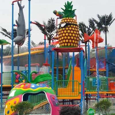 China Fiberglass commercieel waterpark Speelplaatsen op maat 12m hoogte Te koop