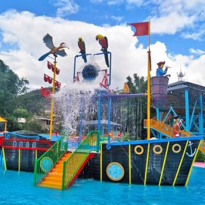 China Fiberglass Water Park Water Sprinkler Playground With Children Slides for sale