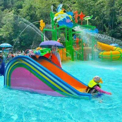 China Anti-statische Glasfaser Rianbow Wasserrutsche Schwimmbad Wasserpark zu verkaufen