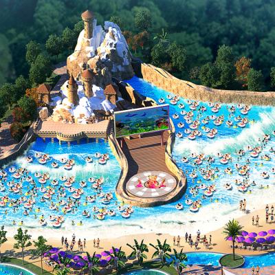 China Wave Pool Aqua Park Fiberglass Artificial Wave Pool Machine for Water Park Slide Equipment for sale