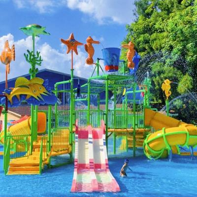 Cina Famiglia Bambini Parco acquatico Parco giochi con scivolo in fibra di vetro per il divertimento in vendita