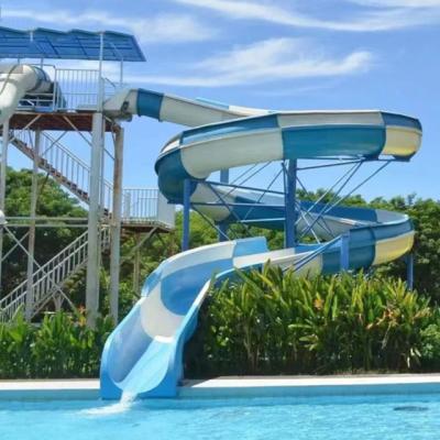 China Waterpark Spelen Aqua amusement apparatuur Faciliteiten Spiraalglijbanen van glasvezel Te koop