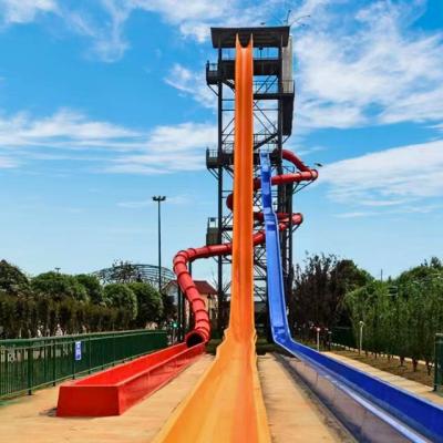 China Water Playground Equipment Irritative Freefall Slide Fiberglass High Speed Water Slides for sale