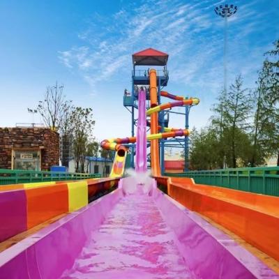 China Aqua Park Zomer Water Games Speel apparatuur Grote glasvezelslide Te koop