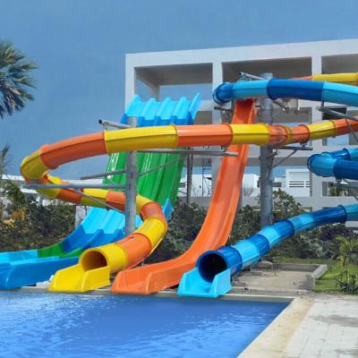 China Fiberglass Water Slides Outdoor Water Park Equipment Tube Slide Aquatic Play Equipment for sale