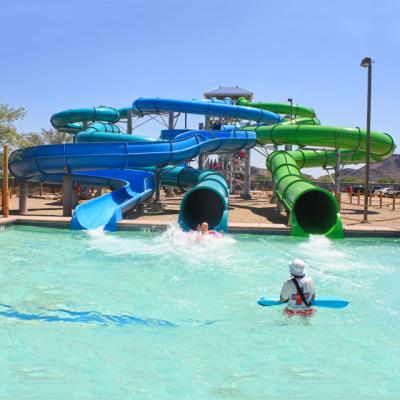 China Exciting Pool Slide Spiral Water Slide For Outdoor Park Games Water Playground Entertainment for sale