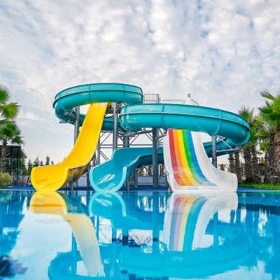 China Water Amusement Park Equipment Fiberglass Water Raft Slide for Aqua Park for sale