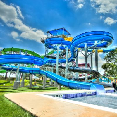 China Fiberglass Water Slide Aqua Park FRP Spiral Slide Outdoor Water Play Park for sale