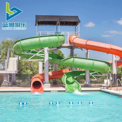 China Play Park Equipment Fiberglass Plastic Slide Outdoor Playground Water Slide for sale