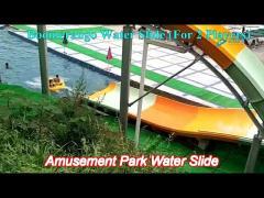 customized size water park equipment fiberglass large boomerango water slide suitable for holiday