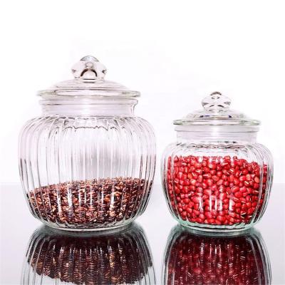 China Large 650ml 1200ml 2200ml Food Grade Sealing Food Mason Jar Storage Heat Resistant Glass Storage Jar for sale