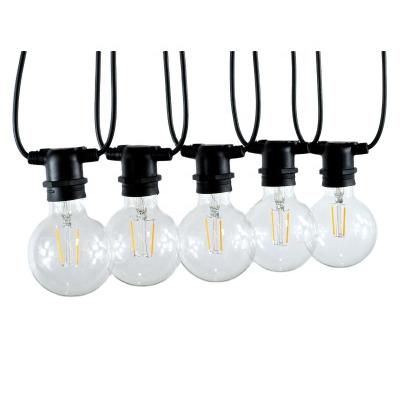 China Outdoor Warm White G80 LED String Lights IP44 Waterproof Hanging Glass Light Bulbs LED Party 10L for sale