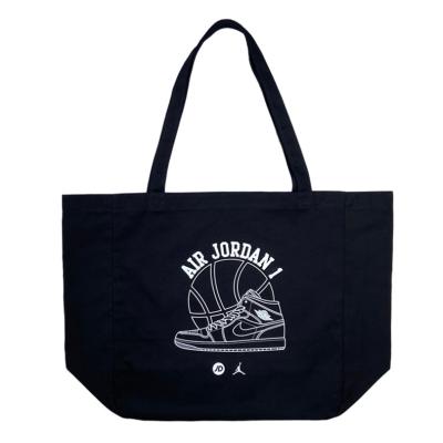 China Custom Printed Canvas Handled Logo Cotton Shopping Bag Large Tote Bag for sale