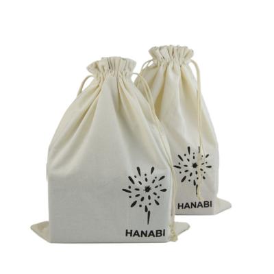 China Disposable Customized Organic Brushed Flannel Drawstring Cotton Dust Bag For Handbag for sale