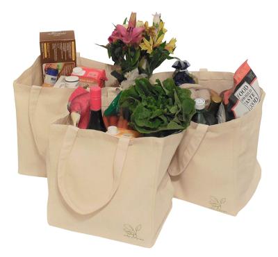 China Handled Eco-Friendly, Reusable, Sustainable Canvas Tote LARGE REUSABLE LARGE REUSABLE TOGGLES Bags for sale