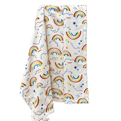 China Sustainable wholesale customization Cotton neonatequilt weighted blanketsSwaddling blanketkids bath towels for sale