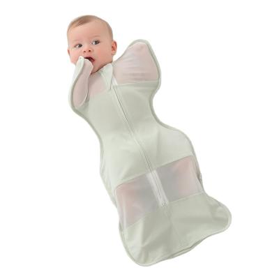 China Breathable Baby anti-shock sleeping bag newborn Anti-startle swaddle bag with mesh Summer Jersey wrap baby anti-kick artifact for sale