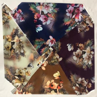 China Pretty Design Anti-Static 100% Polyester Paper Digital Printing Fabric For Women Dress for sale