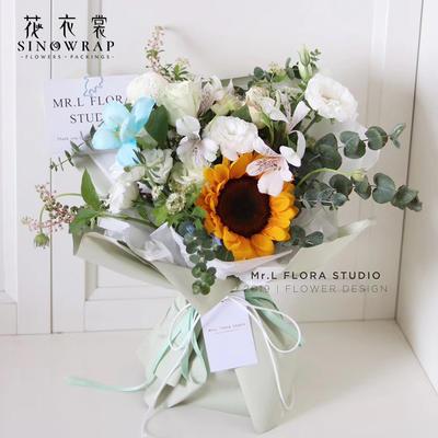 China New fashion 60CM*10Y Korea style flower bilateral Matte Waterproof Flower Wrapping Paper bouquet for sale