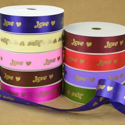 China New Fashion Romantic 2 Sides Pattern Plastic Printed Ribbon for sale