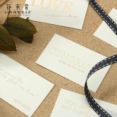 China Simple Recyclable European Style Tan Love You Congratulations Cards Printed Series Thank You Card Greeting Mini Cards for sale