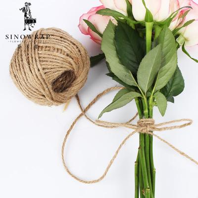 China 40 Meters Burlap Natural Ribbon Twine Twine Rope Jute Vintage Floral Floral Opens DIY Hemp Hemp Wedding Party Sewing Decoration for sale