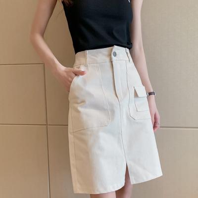 China Wholesale 2111 Anti-Static Women Jeans Skirt Cotton To Blend A Line Denim Skirt for sale